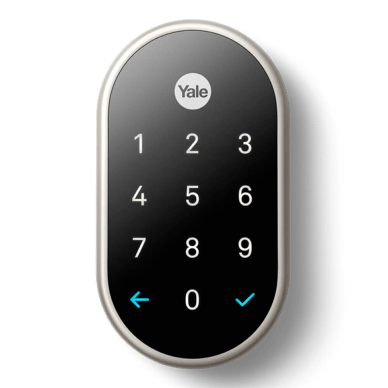 Умный дверной замок Nest x Yale Lock Satin Nickel